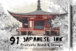 Procreate Japanese ink brush&stamps