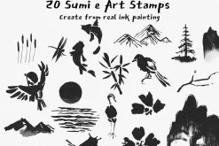 Procreate Japanese ink brush&stamps