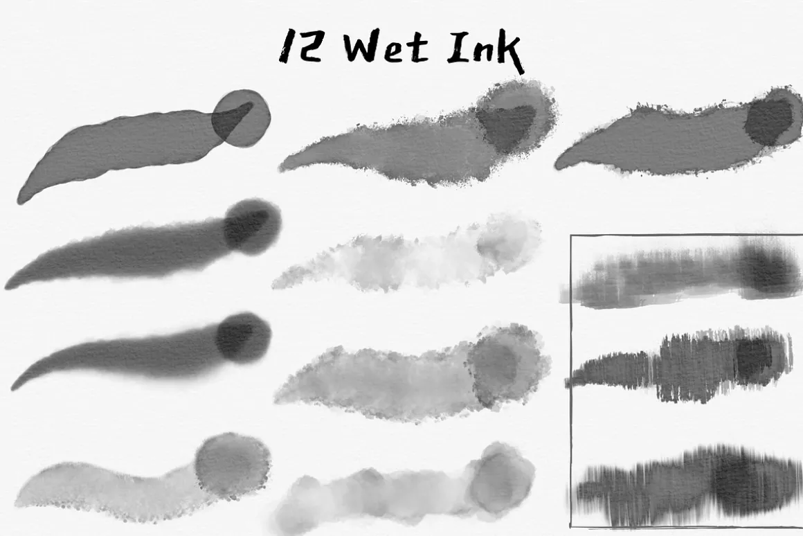 Procreate Japanese ink brush&stamps