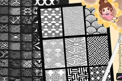 130 Procreate Japanese Pattern Brush