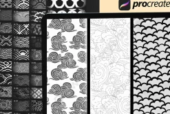 130 Procreate Japanese Pattern Brush