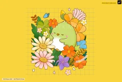 Procreate Kawaii Flowers Bundle