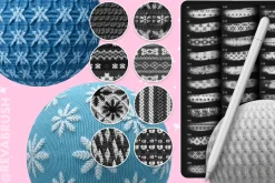 200 Procreate Knit Texture Brushes