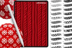 200 Procreate Knit Texture Brushes
