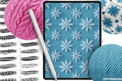 200 Procreate Knit Texture Brushes