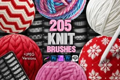 200 Procreate Knit Texture Brushes