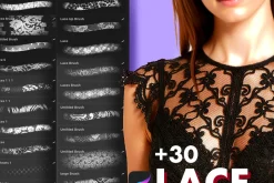 Procreate lace texture brushes