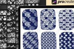 150 Procreate Lace Texture Brushes