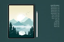 Procreate Landscape Stamp Brushes
