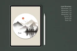 Procreate Landscape Stamp Brushes