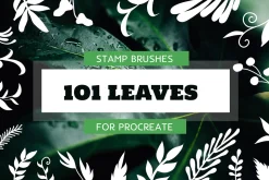 101 Procreate Leaves Stamp Brushes