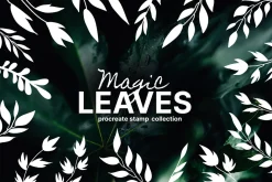 101 Procreate Leaves Stamp Brushes