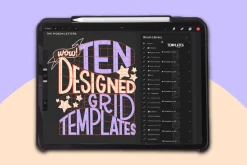 Procreate Lettering Template Grids