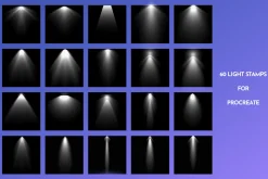 Procreate Light stamp brushes