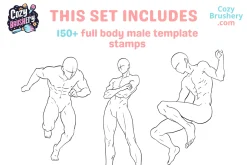 Procreate Male Anatomy Body Stamps