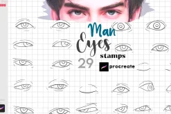 Procreate Male Eyes Man Eye Stamps