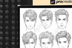 200 Procreate Male head stamp brush