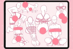 Procreate Shibari female pose brush