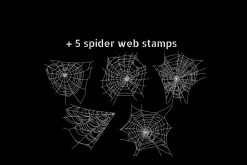50+ Procreate spiders & webs stamps