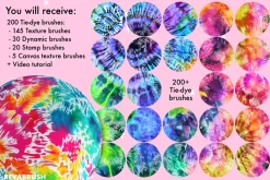 Procreate Tie Dye Textures brushes