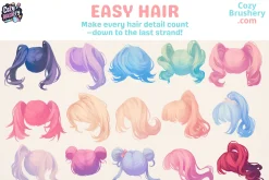 Procreate Ultimate Hair Brushes