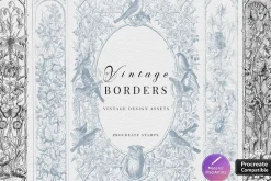 Procreate Vintage Nature Borders