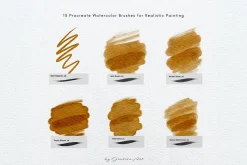 15 Procreate Watercolor Brushes