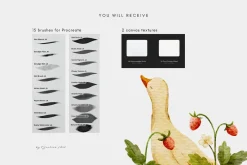 15 Procreate Watercolor Brushes