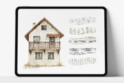 Procreate Watercolor Wood Texture