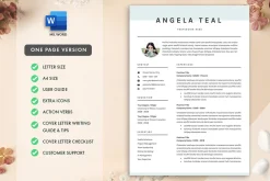 Professional Resume CV Template Word