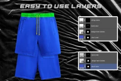 Professional sweatshort mockup psd