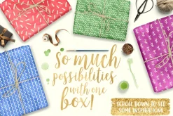 (PS+AI) Watercolor & Metallic Box