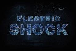 PSD Electric Editable Text Effect