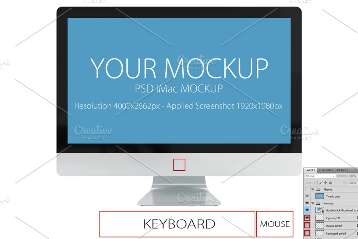 1 PSD iMac mockup