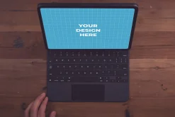12 PSD Ipad Pro Keyboard Mockup #1