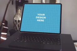 12 PSD Ipad Pro Keyboard Mockup #1