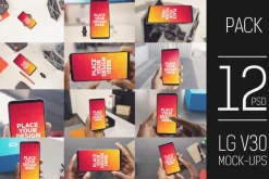 12 PSD LG V30 Mock-up Pack