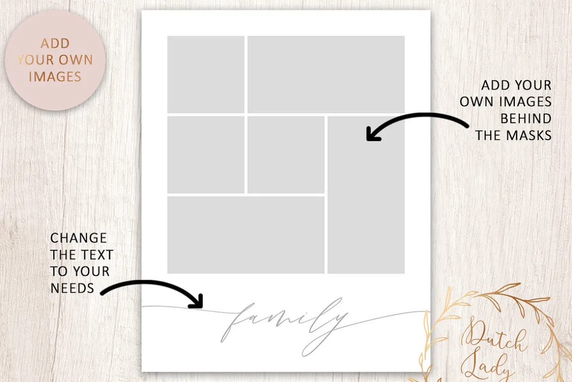 PSD Photo Collage Template #7