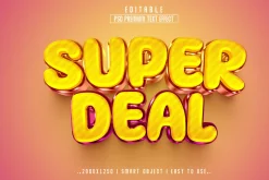 PSD Super Deal 3D Editable Text