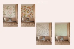 8 PSD Wallpaper Mockup Bundle