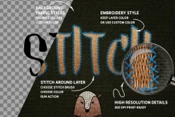 Ps STITCH: Brushes, Actions, Styles