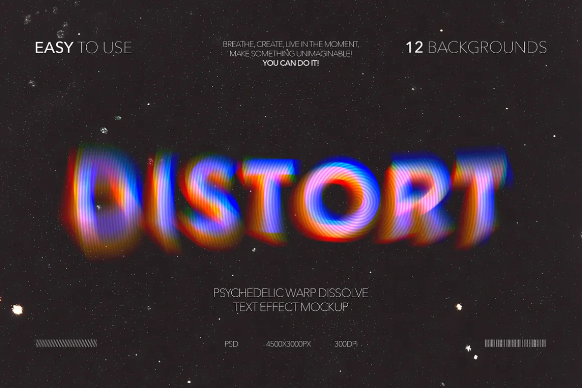 Psychedelic Warp Dissolve Text Effec