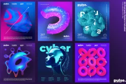 Pulse 287 PNG Elements + 30 Posters