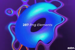 Pulse 287 PNG Elements + 30 Posters