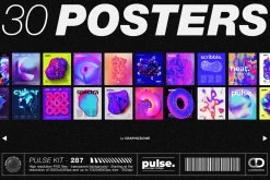 Pulse 287 PNG Elements + 30 Posters