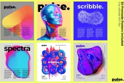 Pulse 287 PNG Elements + 30 Posters