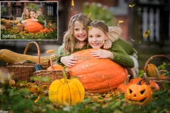 100 Pumpkins Halloween Photo overlay