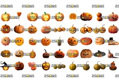 100 Pumpkins Halloween Photo overlay
