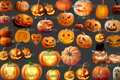 100 Pumpkins Halloween Photo overlay
