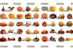 100 Pumpkins Halloween Photo overlay